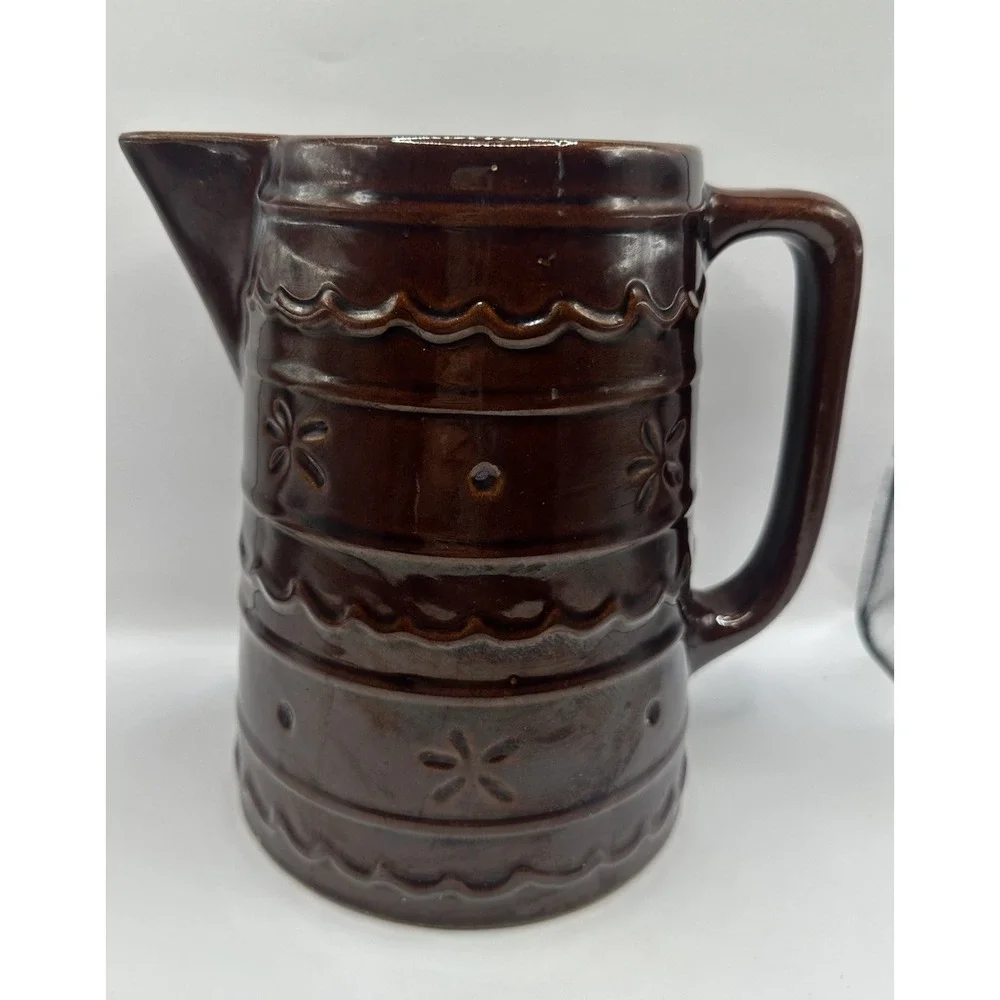 Vtg Marcrest Stoneware Pottery Brown 8